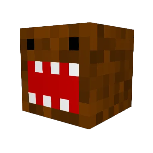 Domoplushy Minecraft avatar head, 3D render