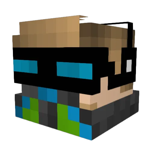 Domoptik Minecraft avatar head, 3D render