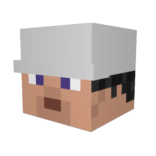 Domouch Minecraft avatar head, 3D render