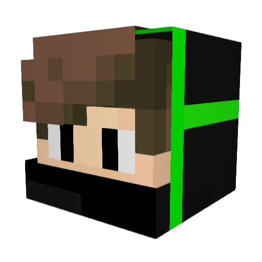 Domousek Minecraft avatar head, 3D render