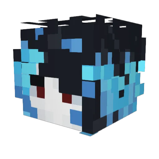 Domphia Minecraft avatar head, 3D render