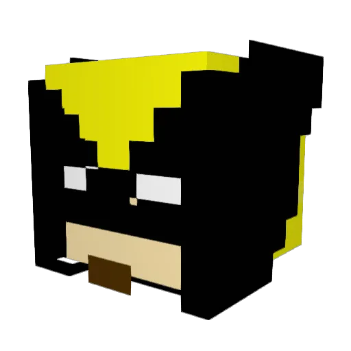 Dompro5000 Minecraft avatar head, 3D render