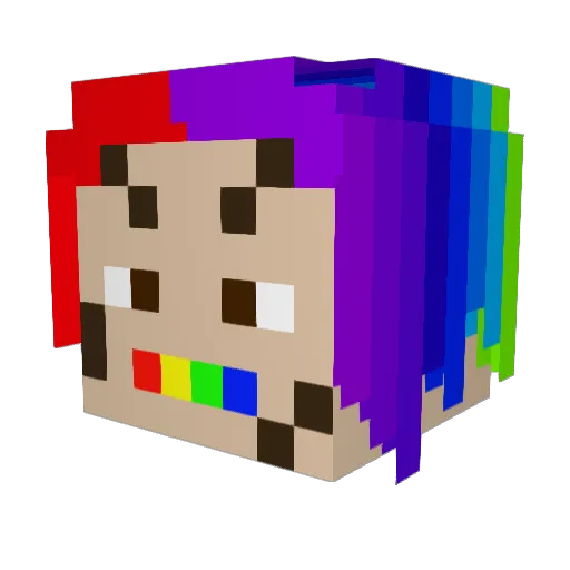 DomquanTV Minecraft avatar head, 3D render