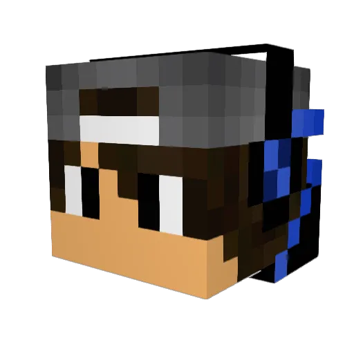 Domsi_PRO Minecraft avatar head, 3D render