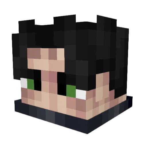 Domsterman Minecraft avatar head, 3D render