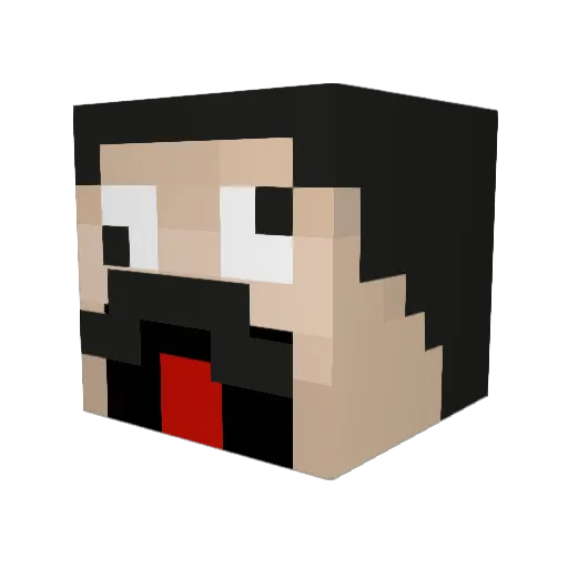 Domtorro Minecraft avatar head, 3D render