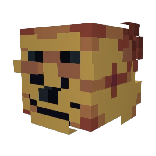 Domucio Minecraft avatar head, 3D render