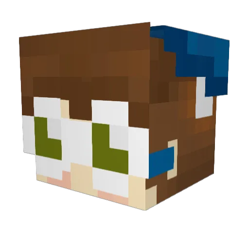 Domy31 Minecraft avatar head, 3D render