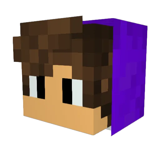 Domyngos Minecraft avatar head, 3D render