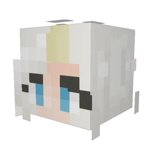 Domyvat Minecraft avatar head, 3D render