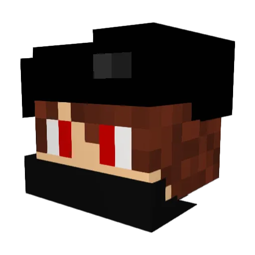 DonAdusk Minecraft avatar head, 3D render