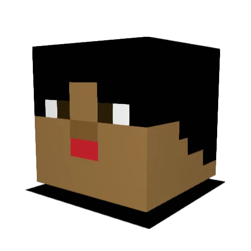 DonArvinto Minecraft avatar head, 3D render