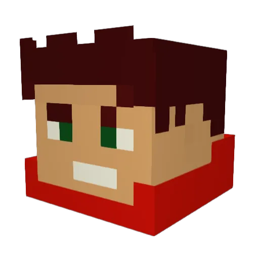 DonAzrael Minecraft avatar head, 3D render