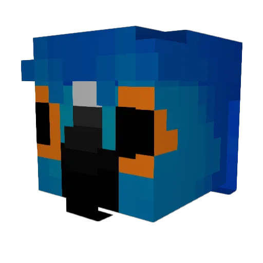 DonBirdman Minecraft avatar head, 3D render