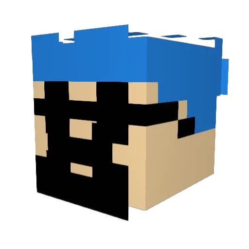 DonBogo28 Minecraft avatar head, 3D render