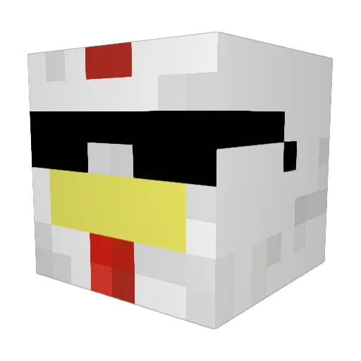 DonC4real Minecraft avatar head, 3D render