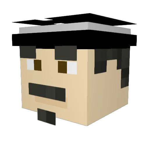 DonCOMEDIAxd Minecraft avatar head, 3D render