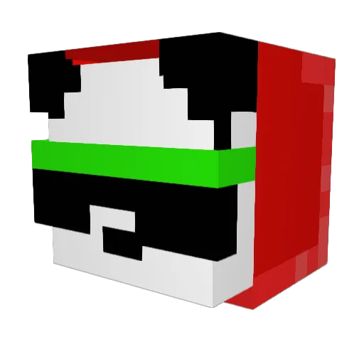 DonCharls Minecraft avatar head, 3D render