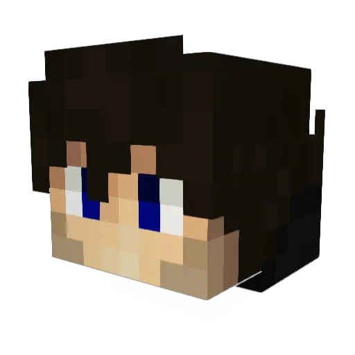 DonDave Minecraft avatar head, 3D render