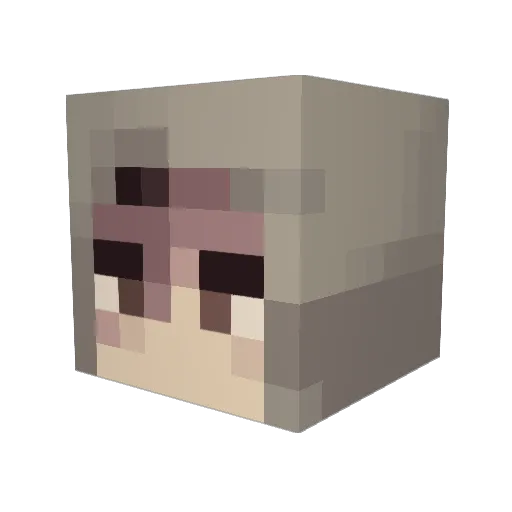 DonDingler Minecraft avatar head, 3D render