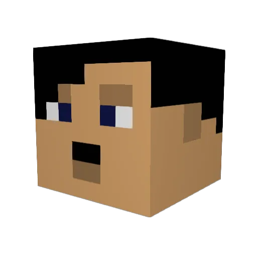DonFane Minecraft avatar head, 3D render
