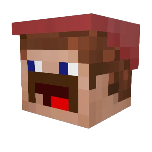 DonFerdino Minecraft avatar head, 3D render