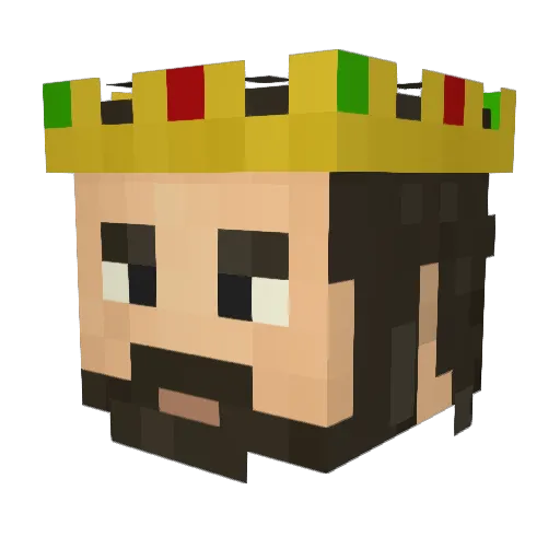 DonFonzi Minecraft avatar head, 3D render