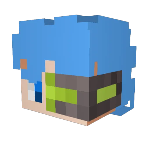 DonFunkedup Minecraft avatar head, 3D render