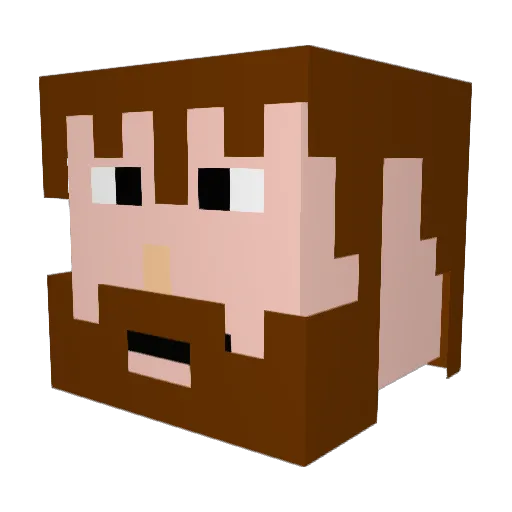 DonHult Minecraft avatar head, 3D render