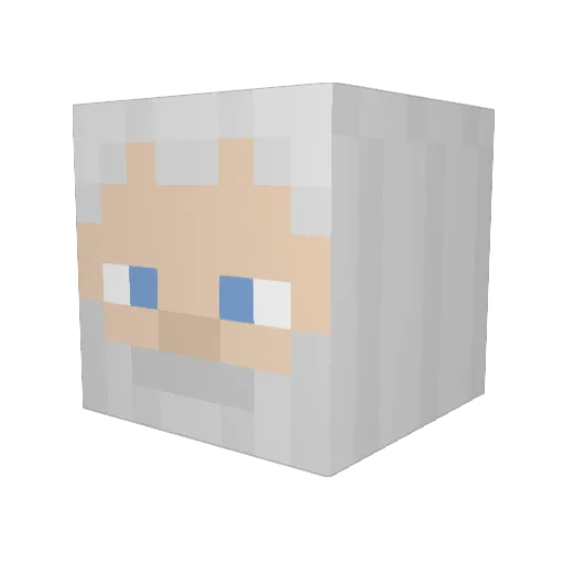 DonJani Minecraft avatar head, 3D render