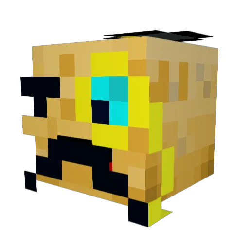 DonKaca Minecraft avatar head, 3D render