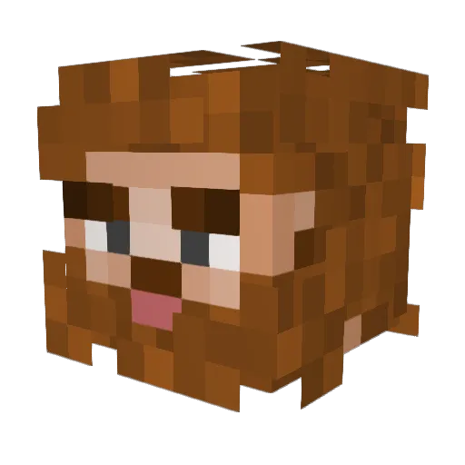 DonKingBaboon Minecraft avatar head, 3D render