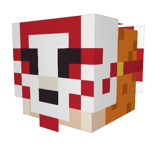 DonKit1 Minecraft avatar head, 3D render