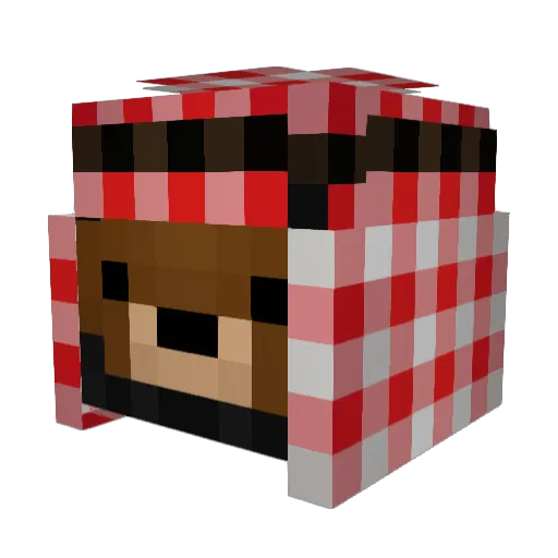 DonKosaki Minecraft avatar head, 3D render