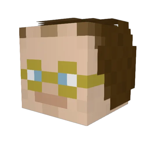 DonMefesto Minecraft avatar head, 3D render