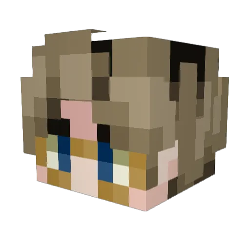 DonMegyal Minecraft avatar head, 3D render