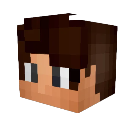 DonMellow Minecraft avatar head, 3D render