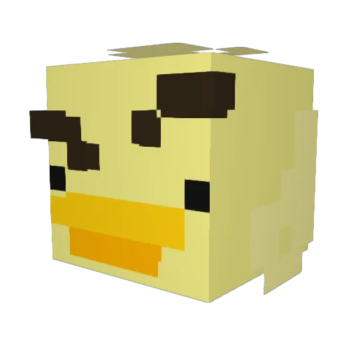 DonMik Minecraft avatar head, 3D render