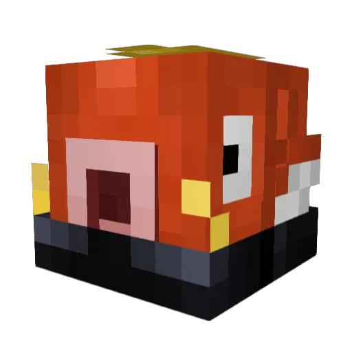 DonMisfits Minecraft avatar head, 3D render