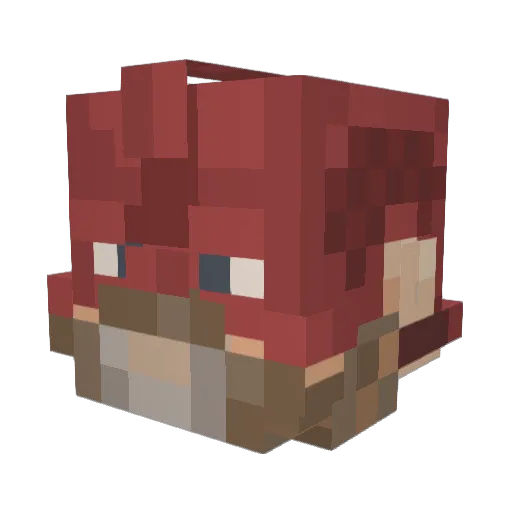 DonMisha Minecraft avatar head, 3D render