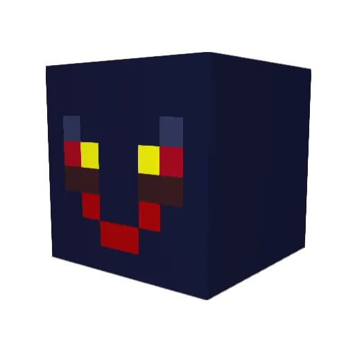 DonNiktou Minecraft avatar head, 3D render