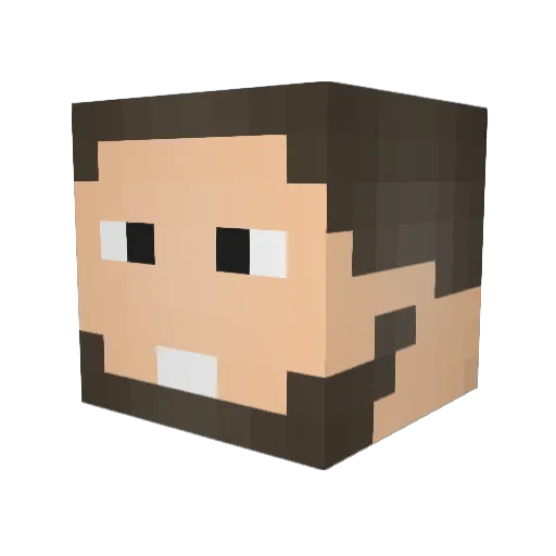 DonPachotti Minecraft avatar head, 3D render