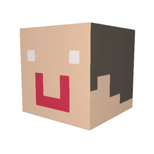 DonPaparus Minecraft avatar head, 3D render