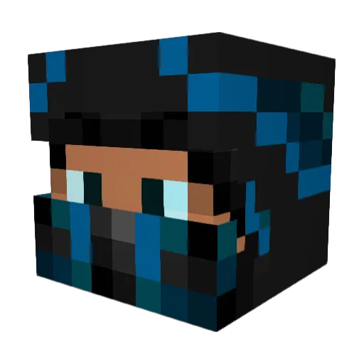 DonPePE Minecraft avatar head, 3D render