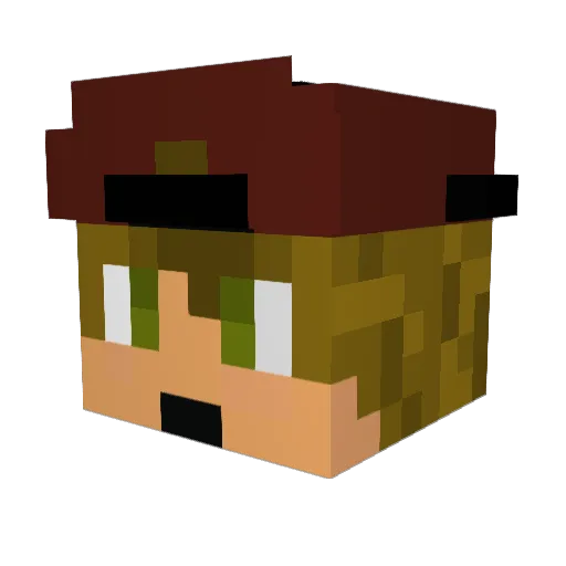 DonPepeRon Minecraft avatar head, 3D render
