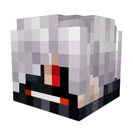 DonPera Minecraft avatar head, 3D render