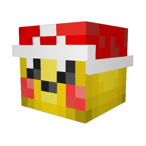 DonPika Minecraft avatar head, 3D render
