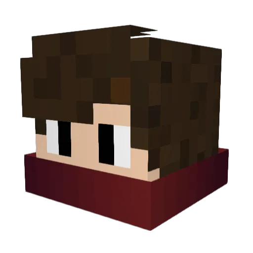 DonRig Minecraft avatar head, 3D render