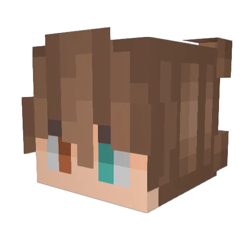 DonRuso Minecraft avatar head, 3D render