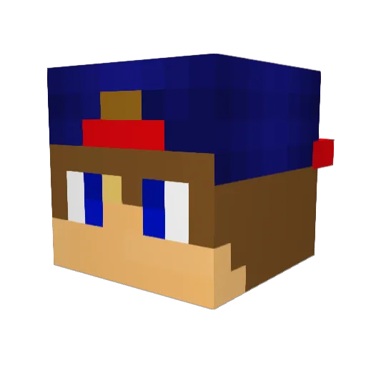 DonTeeqo Minecraft avatar head, 3D render